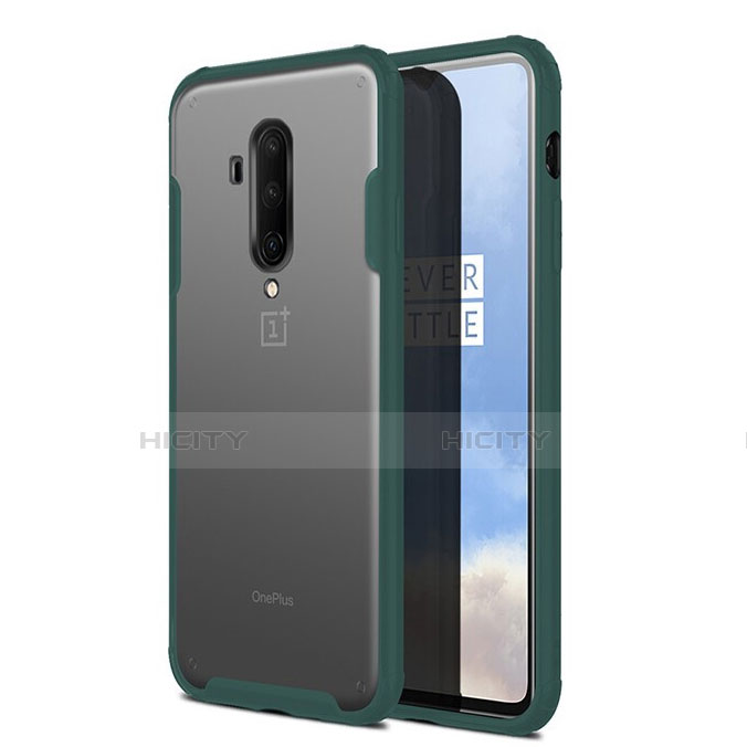 Carcasa Dura Ultrafina Transparente Funda Mate para OnePlus 7T Pro 5G Verde