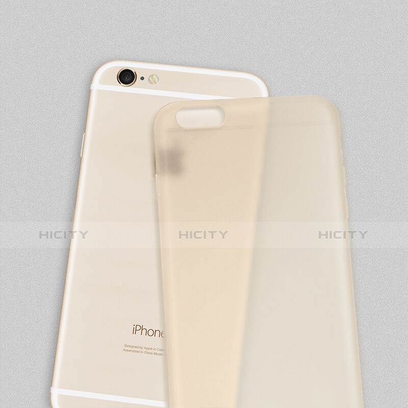 Carcasa Dura Ultrafina Transparente Mate para Apple iPhone 6 Oro