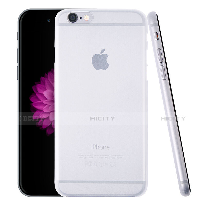 Carcasa Dura Ultrafina Transparente Mate para Apple iPhone 6 Plus Blanco