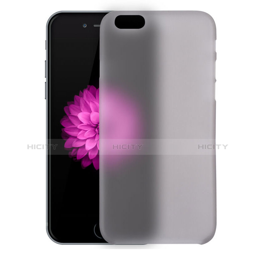 Carcasa Dura Ultrafina Transparente Mate para Apple iPhone 6 Plus Gris