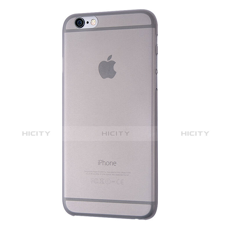 Carcasa Dura Ultrafina Transparente Mate para Apple iPhone 6 Plus Gris