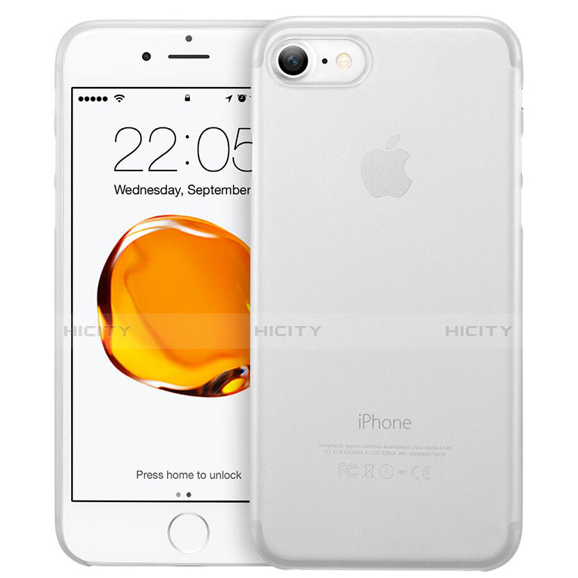 Carcasa Dura Ultrafina Transparente Mate para Apple iPhone 7 Blanco