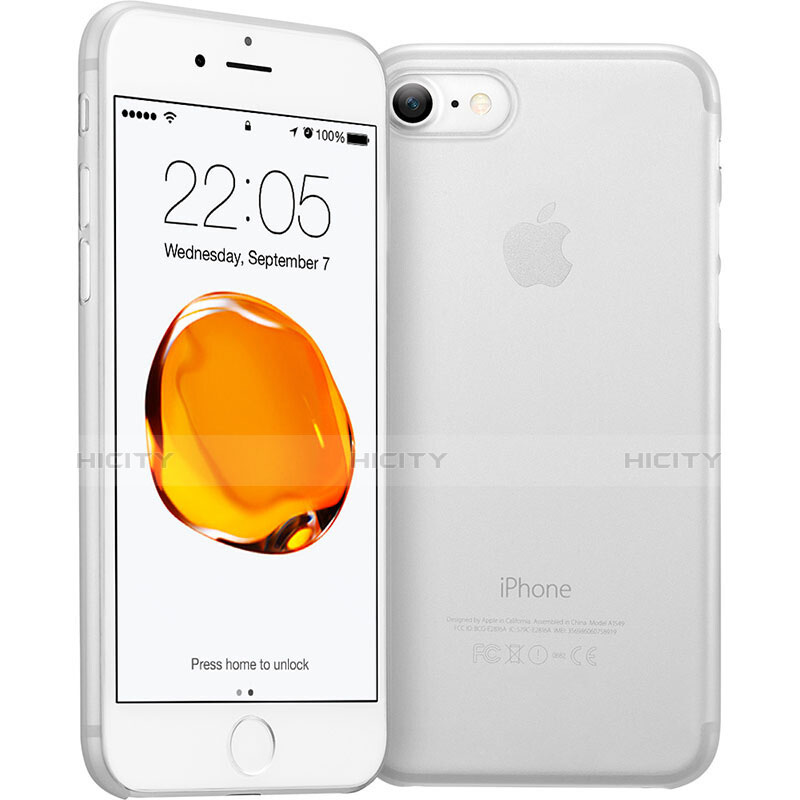 Carcasa Dura Ultrafina Transparente Mate para Apple iPhone 7 Blanco