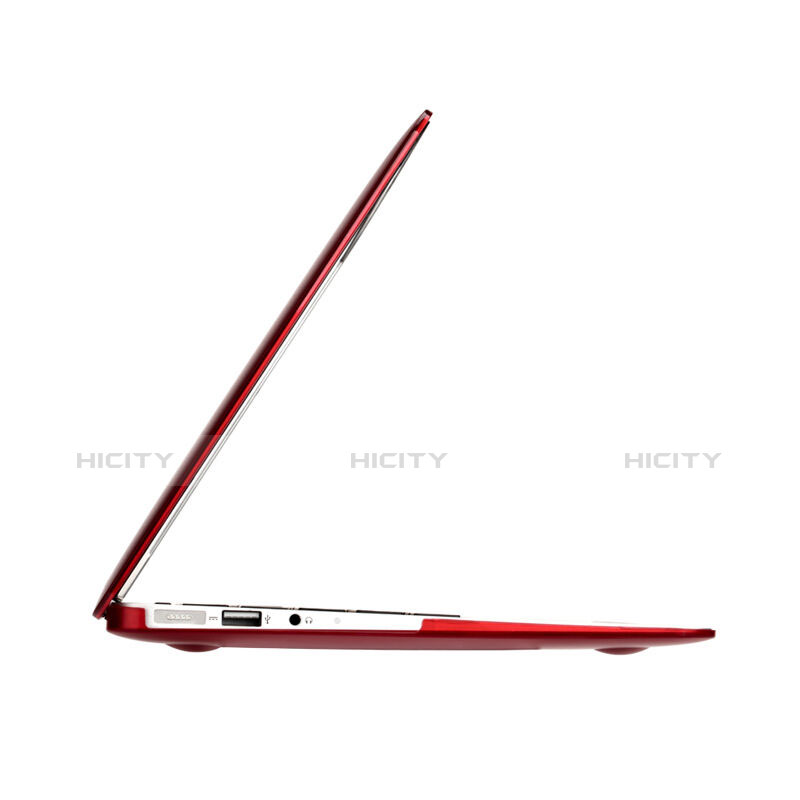 Carcasa Dura Ultrafina Transparente Mate para Apple MacBook Air 11 pulgadas Rojo