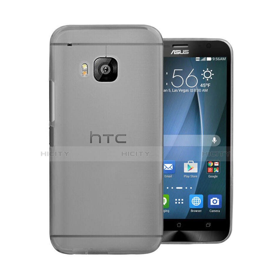 Carcasa Dura Ultrafina Transparente Mate para HTC One M9 Gris