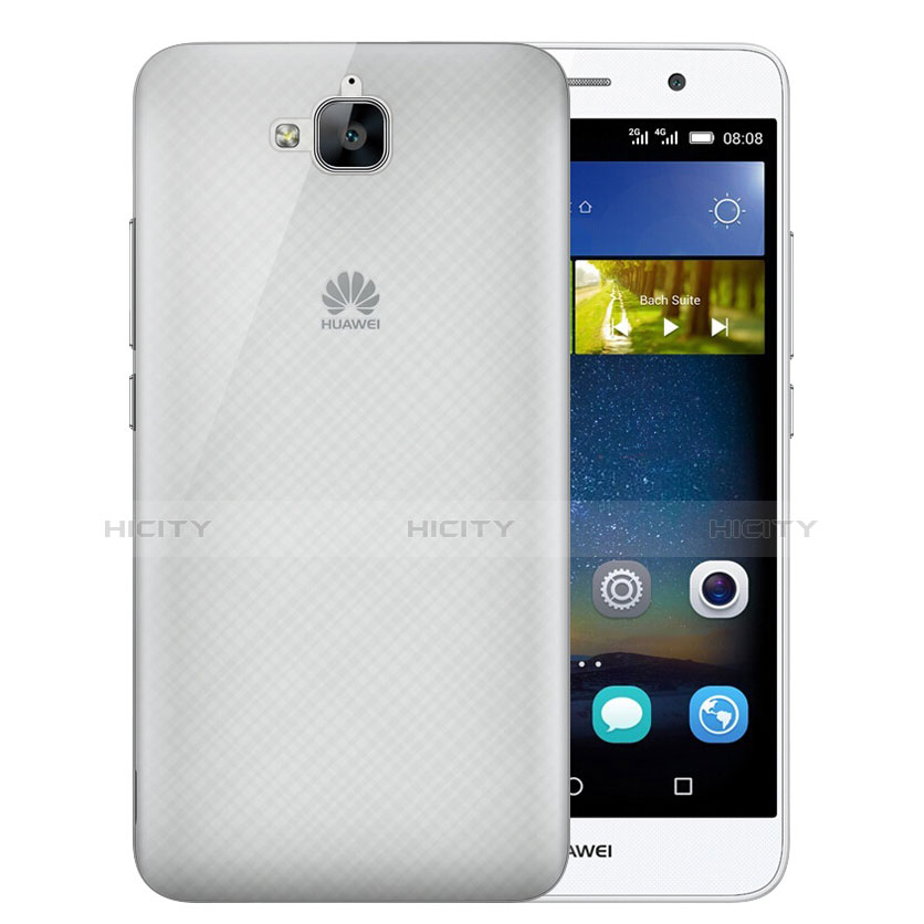 Carcasa Dura Ultrafina Transparente Mate para Huawei Enjoy 5 Gris