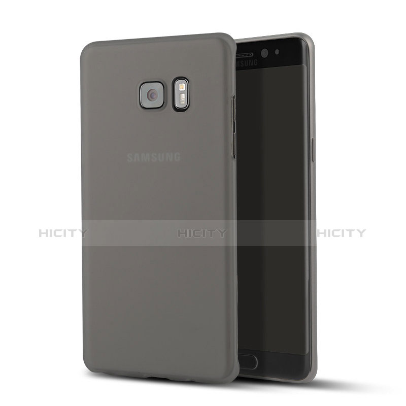 Carcasa Dura Ultrafina Transparente Mate para Samsung Galaxy Note 7 Negro