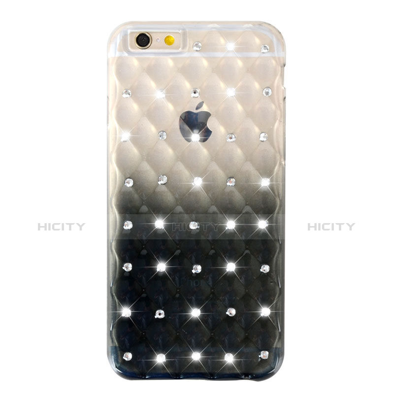 Carcasa Gel Ultrafina Transparente Gradiente Diamante para Apple iPhone 6 Negro