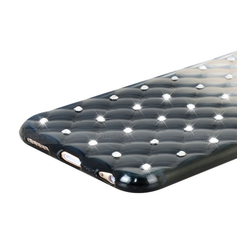 Carcasa Gel Ultrafina Transparente Gradiente Diamante para Apple iPhone 6 Negro