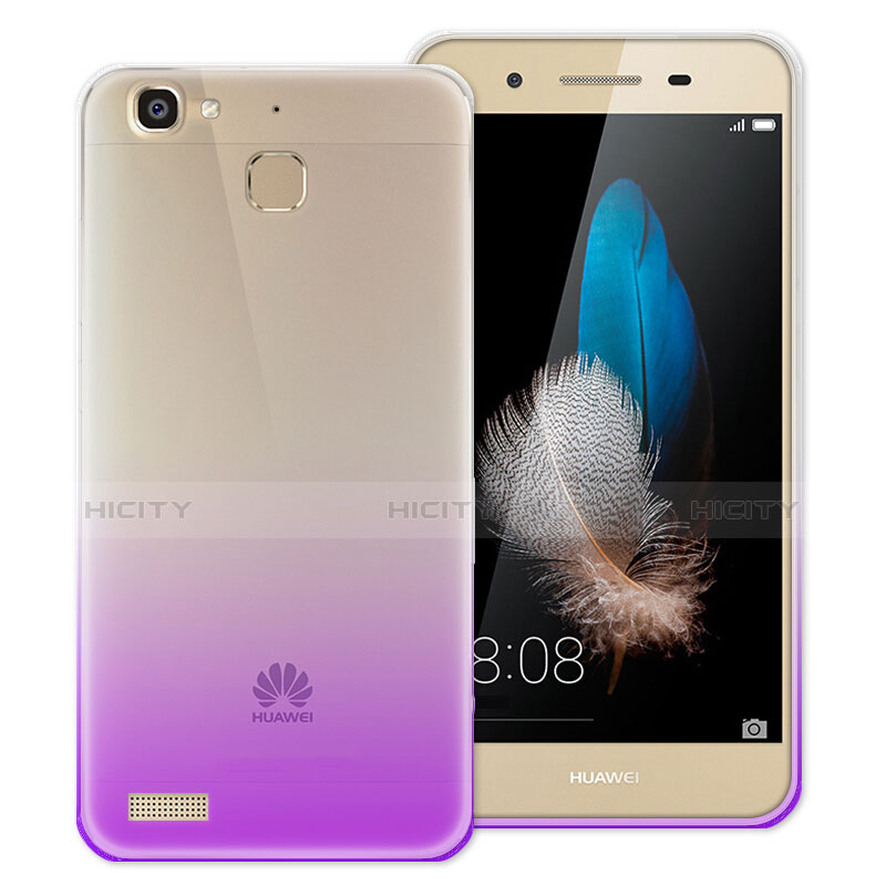 Carcasa Gel Ultrafina Transparente Gradiente para Huawei Enjoy 5S Morado