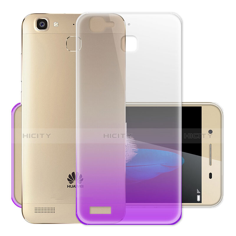 Carcasa Gel Ultrafina Transparente Gradiente para Huawei Enjoy 5S Morado