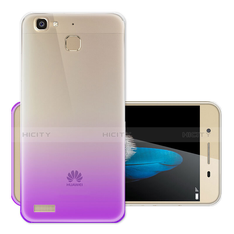 Carcasa Gel Ultrafina Transparente Gradiente para Huawei Enjoy 5S Morado