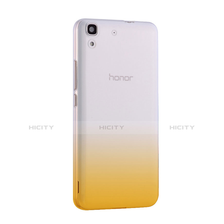 Carcasa Gel Ultrafina Transparente Gradiente para Huawei Honor 4A Amarillo