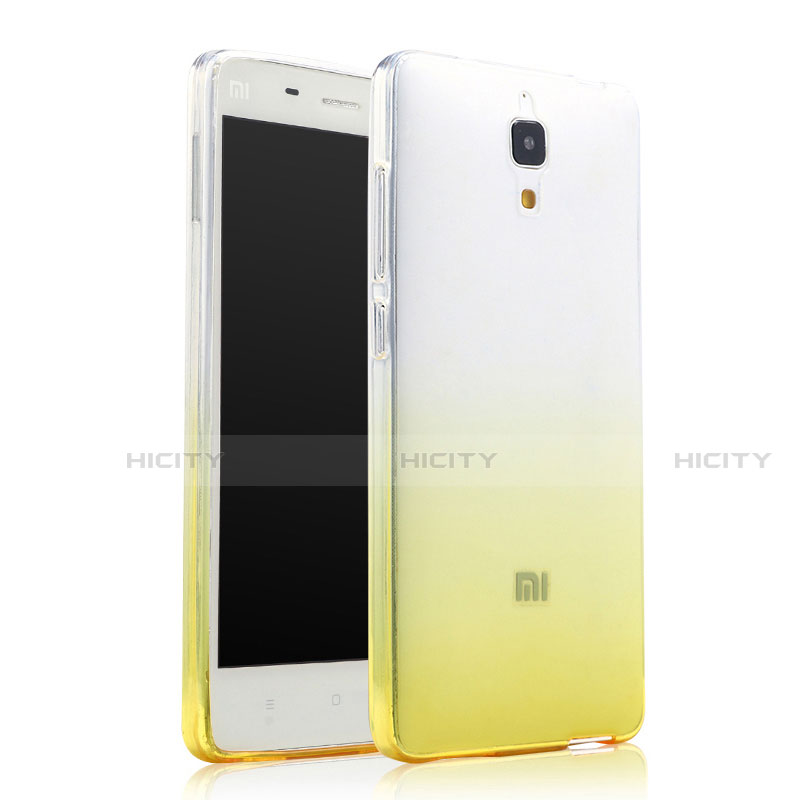 Carcasa Gel Ultrafina Transparente Gradiente para Xiaomi Mi 4 Amarillo