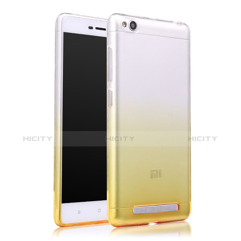 Carcasa Gel Ultrafina Transparente Gradiente para Xiaomi Redmi 3 Amarillo