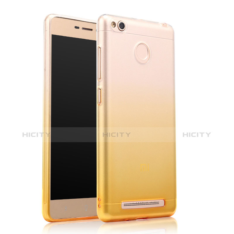 Carcasa Gel Ultrafina Transparente Gradiente para Xiaomi Redmi 3 High Edition Amarillo