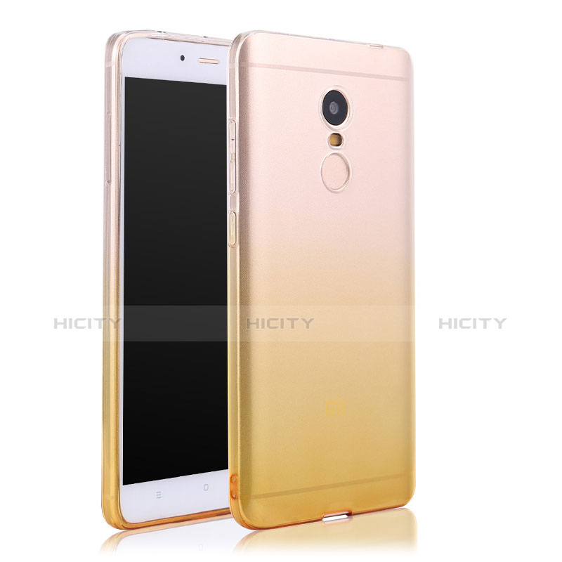 Carcasa Gel Ultrafina Transparente Gradiente para Xiaomi Redmi Note 4 Amarillo