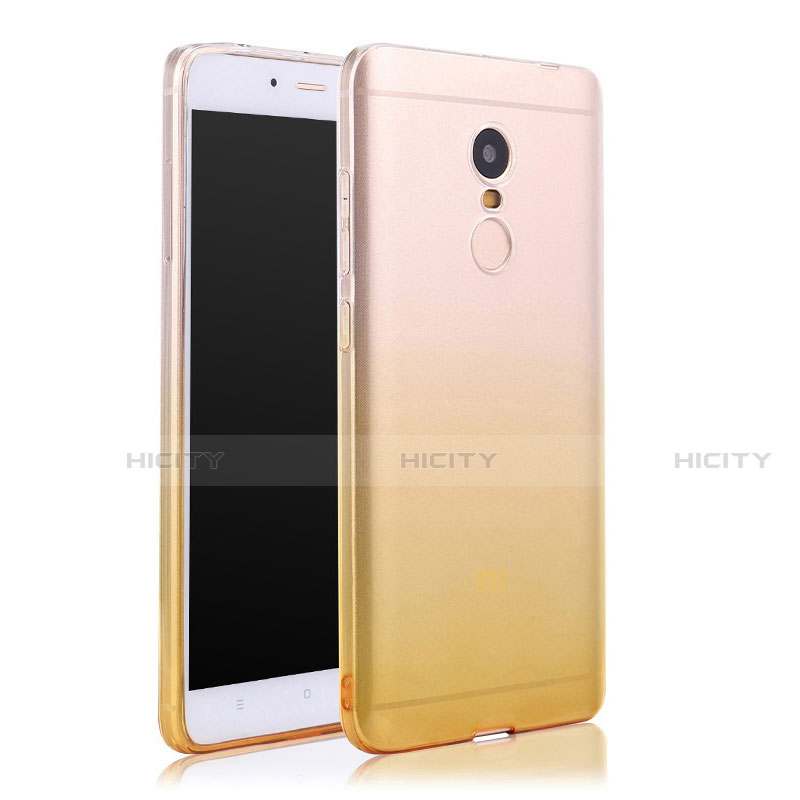 Carcasa Gel Ultrafina Transparente Gradiente para Xiaomi Redmi Note 4X Amarillo