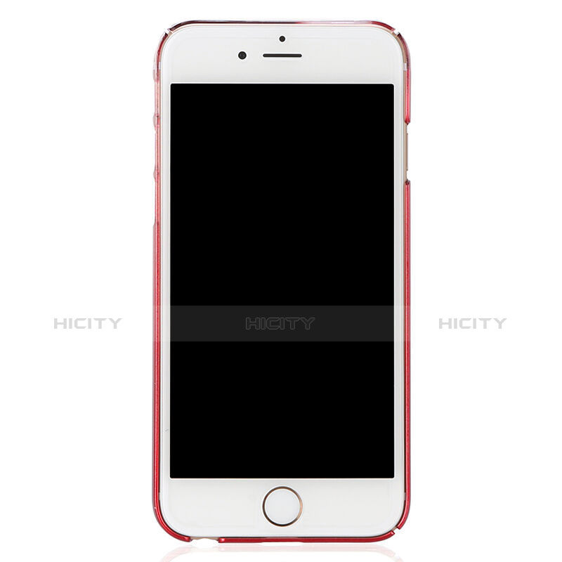 Carcasa Gel Ultrafina Transparente Gradiente Z01 para Apple iPhone 6 Plus Rojo