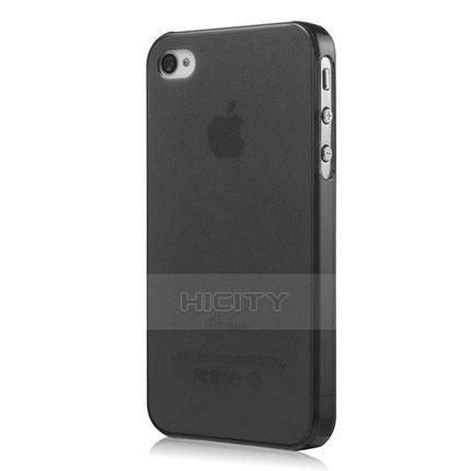 Carcasa Gel Ultrafina Transparente Mate para Apple iPhone 4 Gris