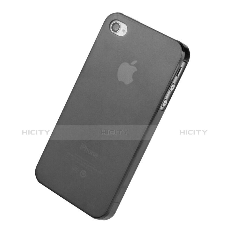 Carcasa Gel Ultrafina Transparente Mate para Apple iPhone 4 Gris