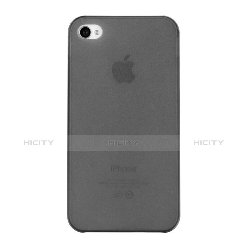 Carcasa Gel Ultrafina Transparente Mate para Apple iPhone 4 Gris