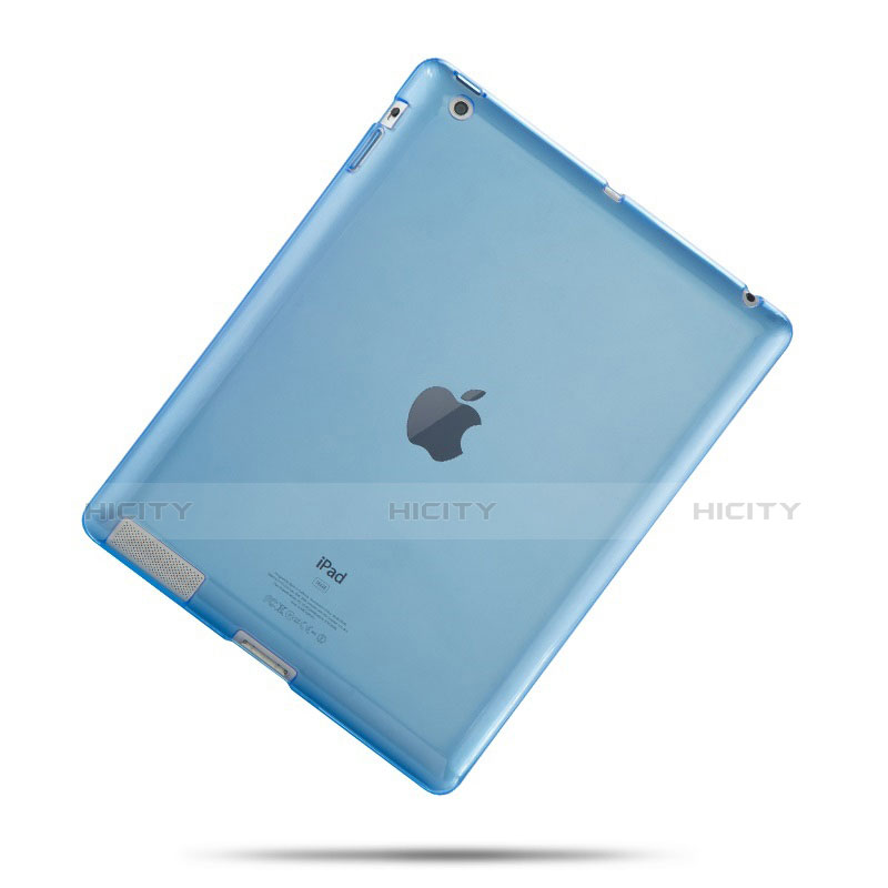 Carcasa Gel Ultrafina Transparente para Apple iPad 2 Azul Cielo