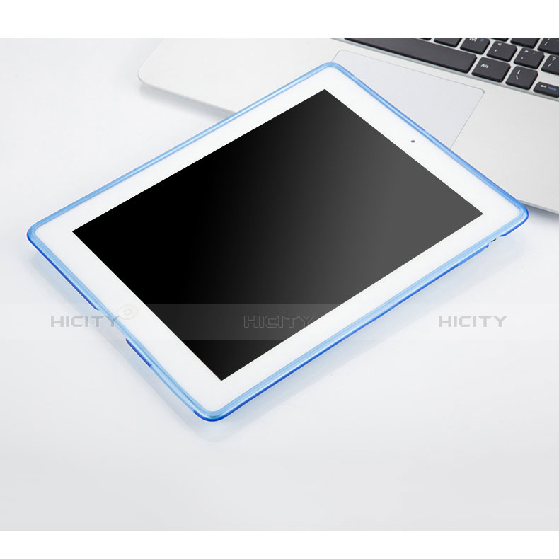 Carcasa Gel Ultrafina Transparente para Apple iPad 2 Azul Cielo