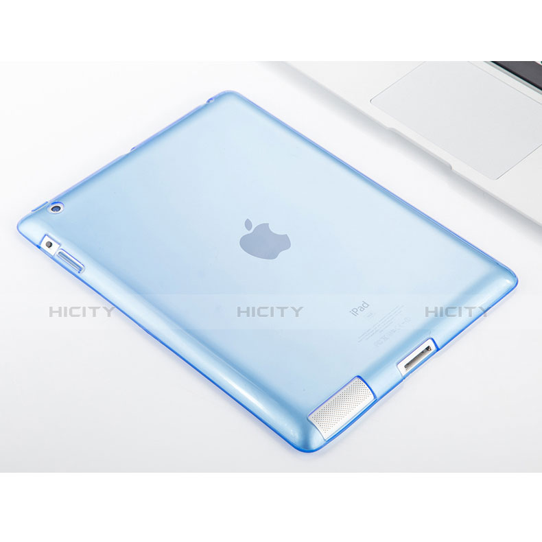 Carcasa Gel Ultrafina Transparente para Apple iPad 4 Azul Cielo