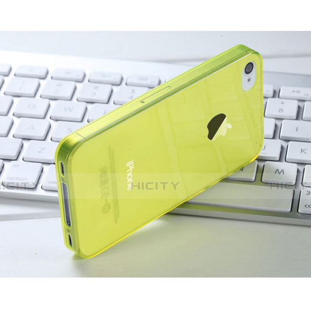 Carcasa Gel Ultrafina Transparente para Apple iPhone 4S Amarillo