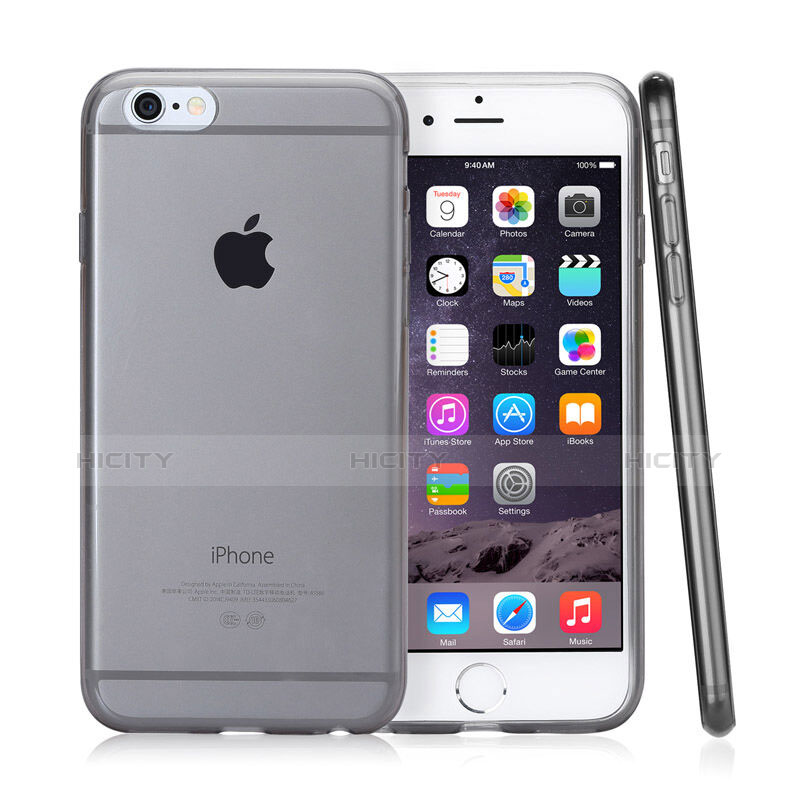 Carcasa Gel Ultrafina Transparente para Apple iPhone 6 Plus Gris