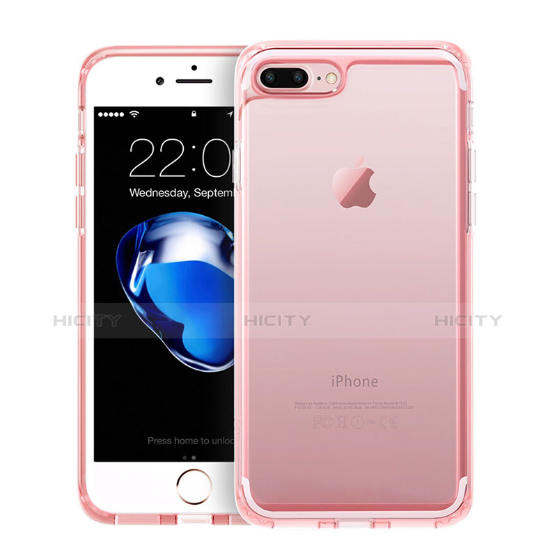 Carcasa Gel Ultrafina Transparente para Apple iPhone 7 Plus Rosa