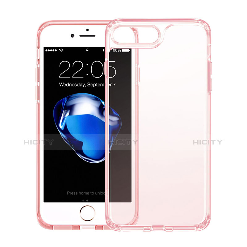 Carcasa Gel Ultrafina Transparente para Apple iPhone 7 Plus Rosa