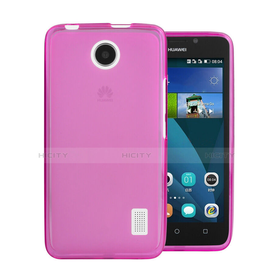 Carcasa Gel Ultrafina Transparente para Huawei Ascend Y635 Dual SIM Rosa