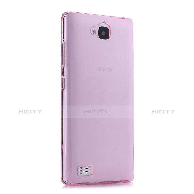 Carcasa Gel Ultrafina Transparente para Huawei Honor 3C Rosa