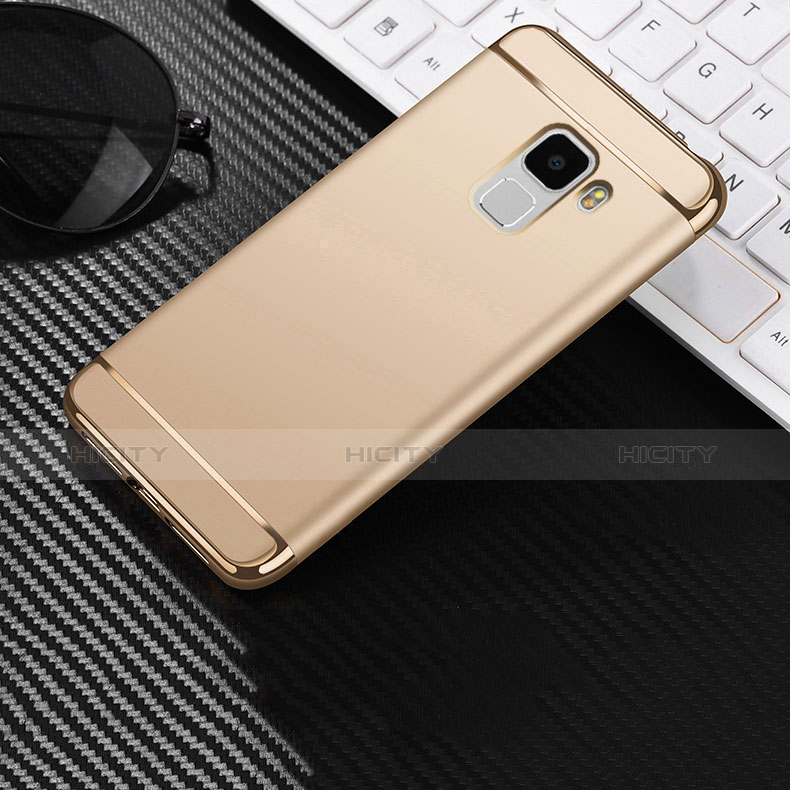 Carcasa Lujo Marco de Aluminio para Huawei Honor 7 Dual SIM Oro