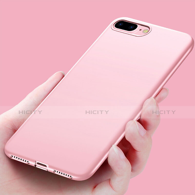 Carcasa Silicona Goma Gel para Apple iPhone 7 Plus Rosa