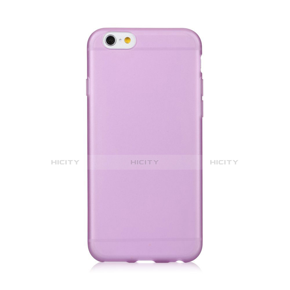 Carcasa Silicona Goma Mate para Apple iPhone 6 Morado