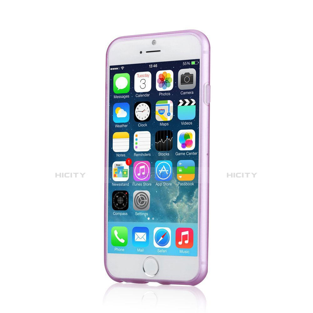 Carcasa Silicona Goma Mate para Apple iPhone 6 Morado