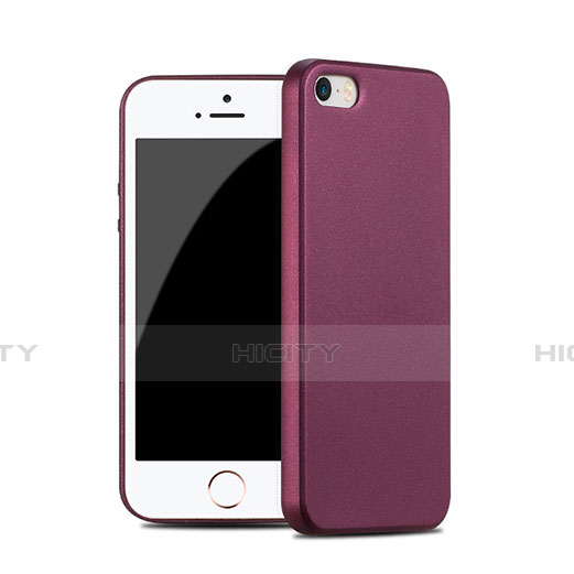 Carcasa Silicona Goma para Apple iPhone 5S Rojo