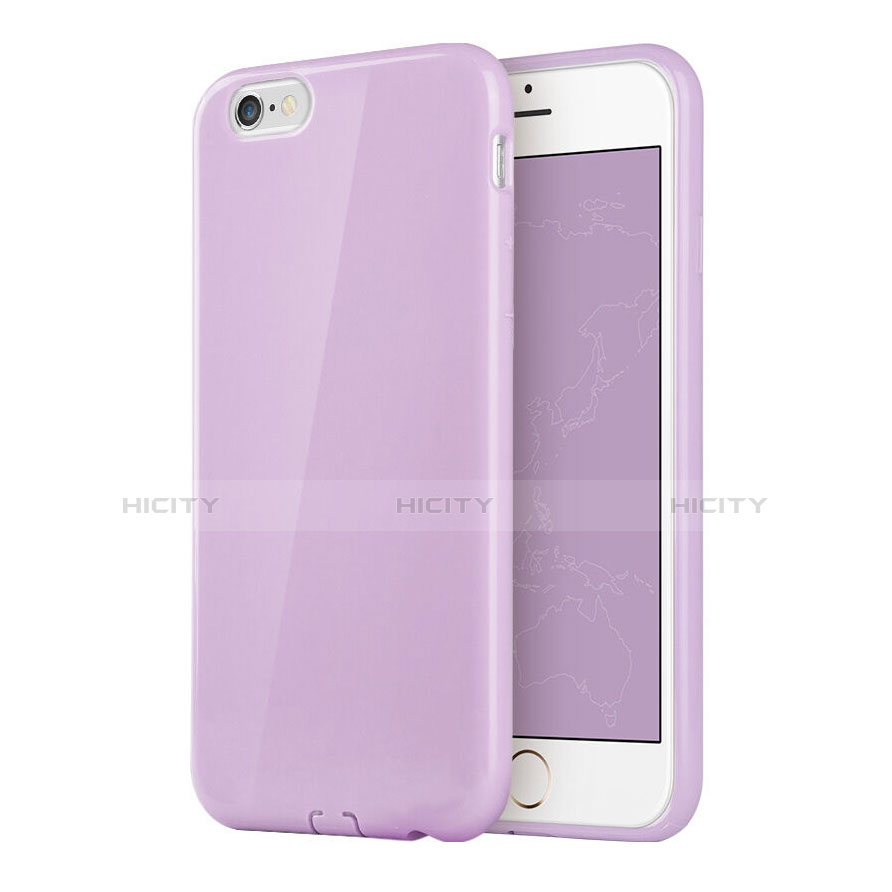 Carcasa Silicona Goma para Apple iPhone 6 Morado