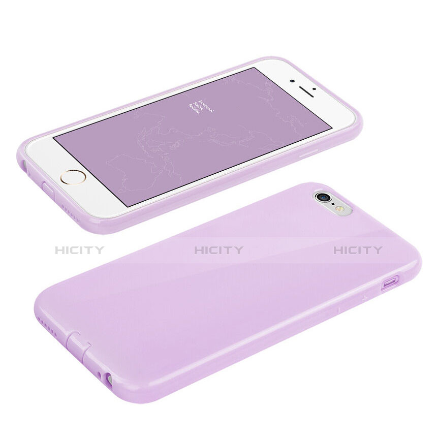 Carcasa Silicona Goma para Apple iPhone 6 Morado