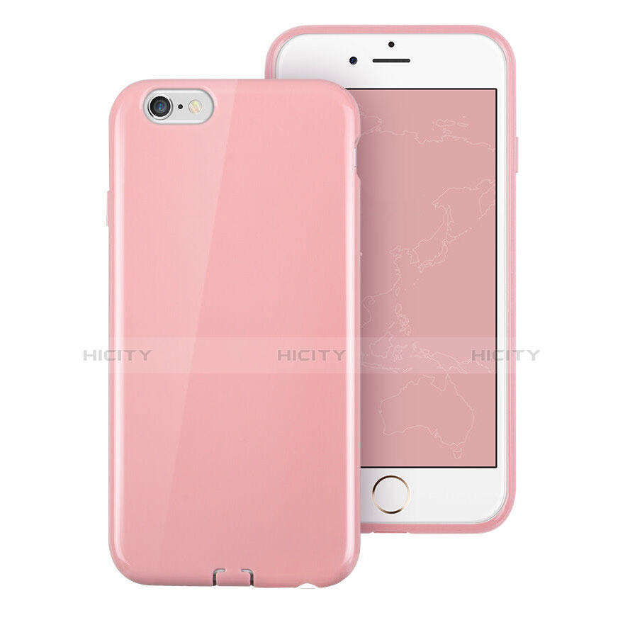 Carcasa Silicona Goma para Apple iPhone 6 Plus Rosa