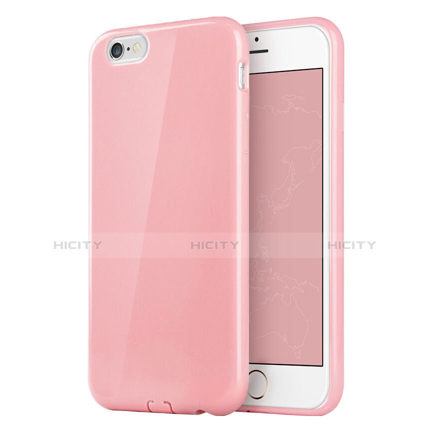 Carcasa Silicona Goma para Apple iPhone 6 Plus Rosa