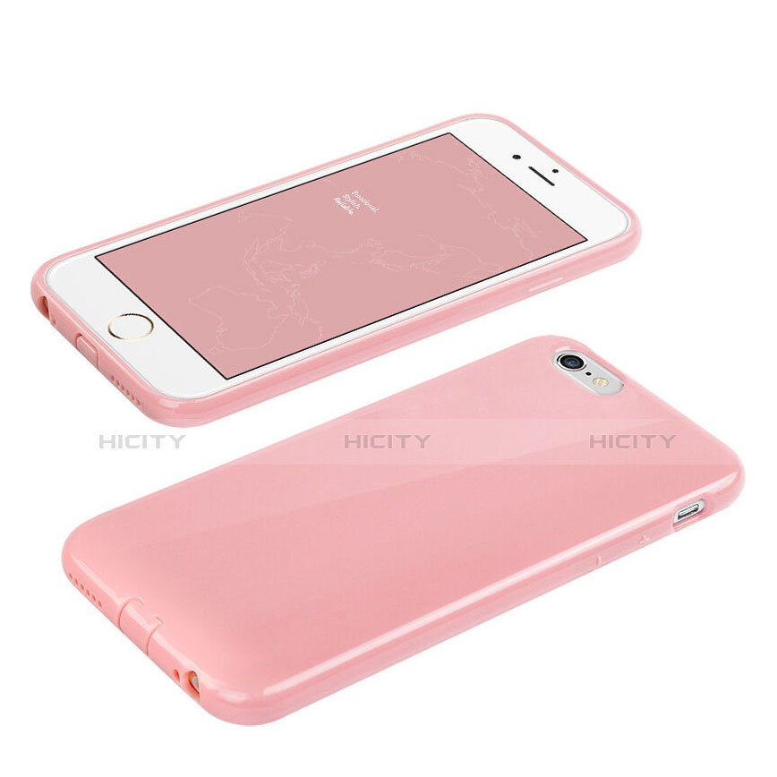 Carcasa Silicona Goma para Apple iPhone 6 Rosa