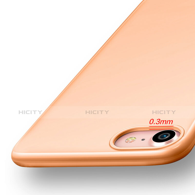 Carcasa Silicona Goma para Apple iPhone 7 Naranja