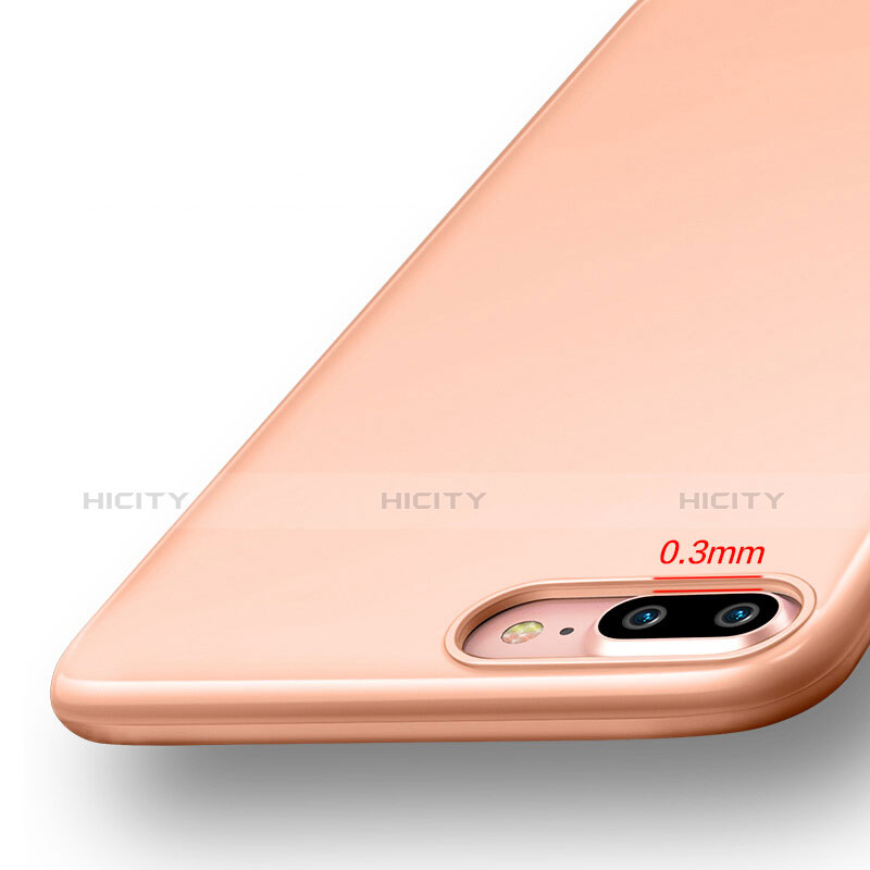 Carcasa Silicona Goma para Apple iPhone 7 Plus Naranja