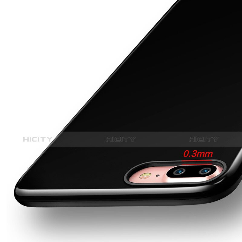 Carcasa Silicona Goma para Apple iPhone 8 Plus Negro