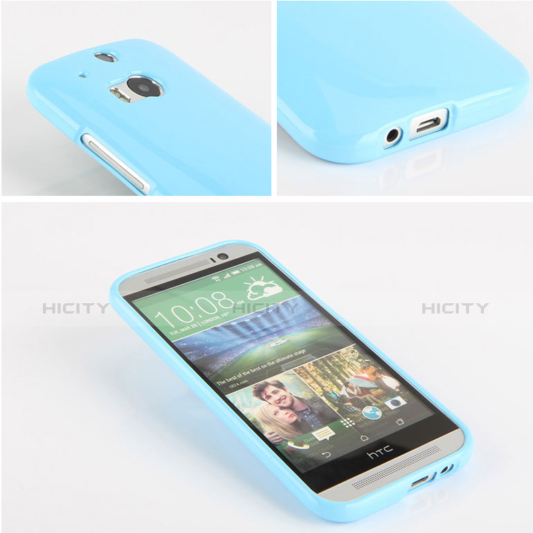 Carcasa Silicona Goma para HTC One M8 Azul