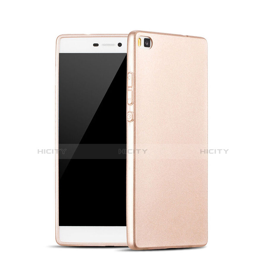 Carcasa Silicona Goma para Huawei P8 Oro